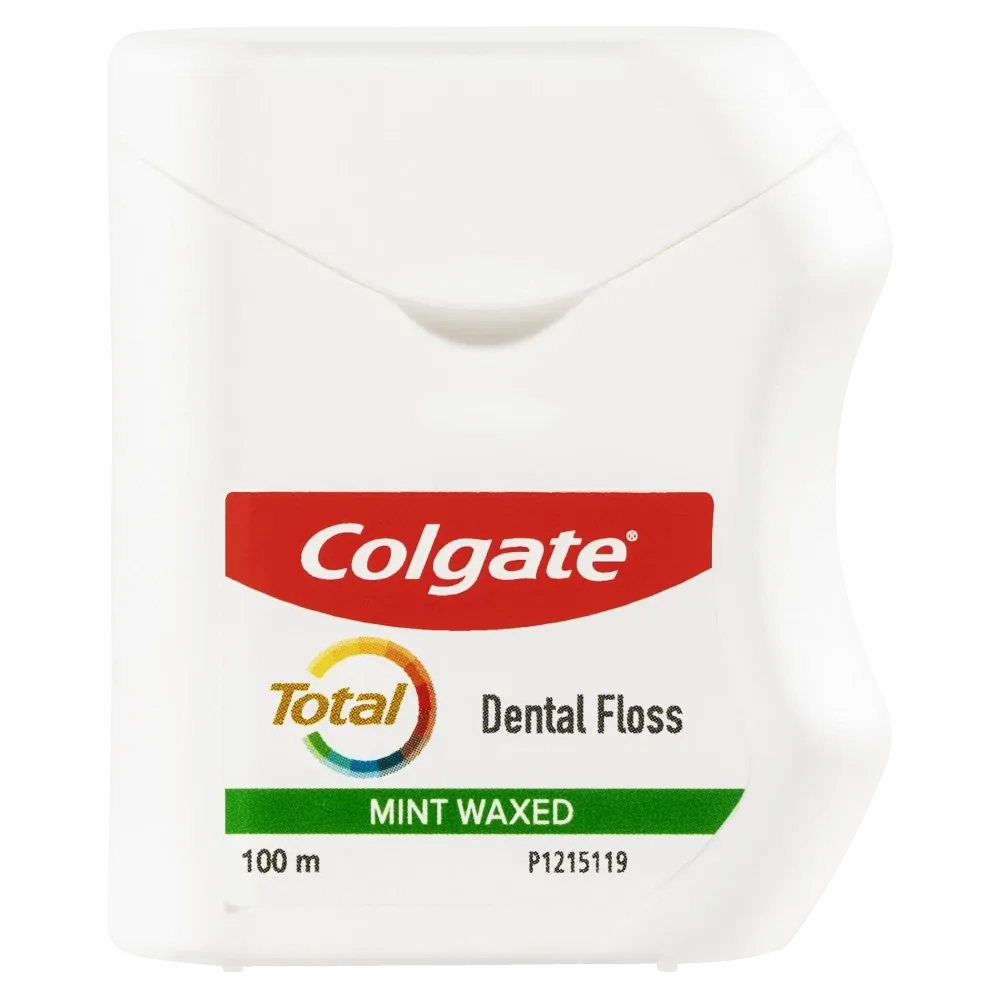 6x Colgate Total Dental Floss Mint 100m Bulk Pack - Waxed Plaque Removal Gum Care