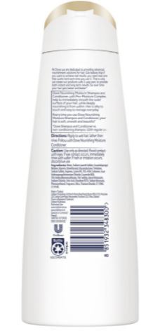 Dove 320ml Shampoo Nourishing Moisture - Normal to Dry Hair
