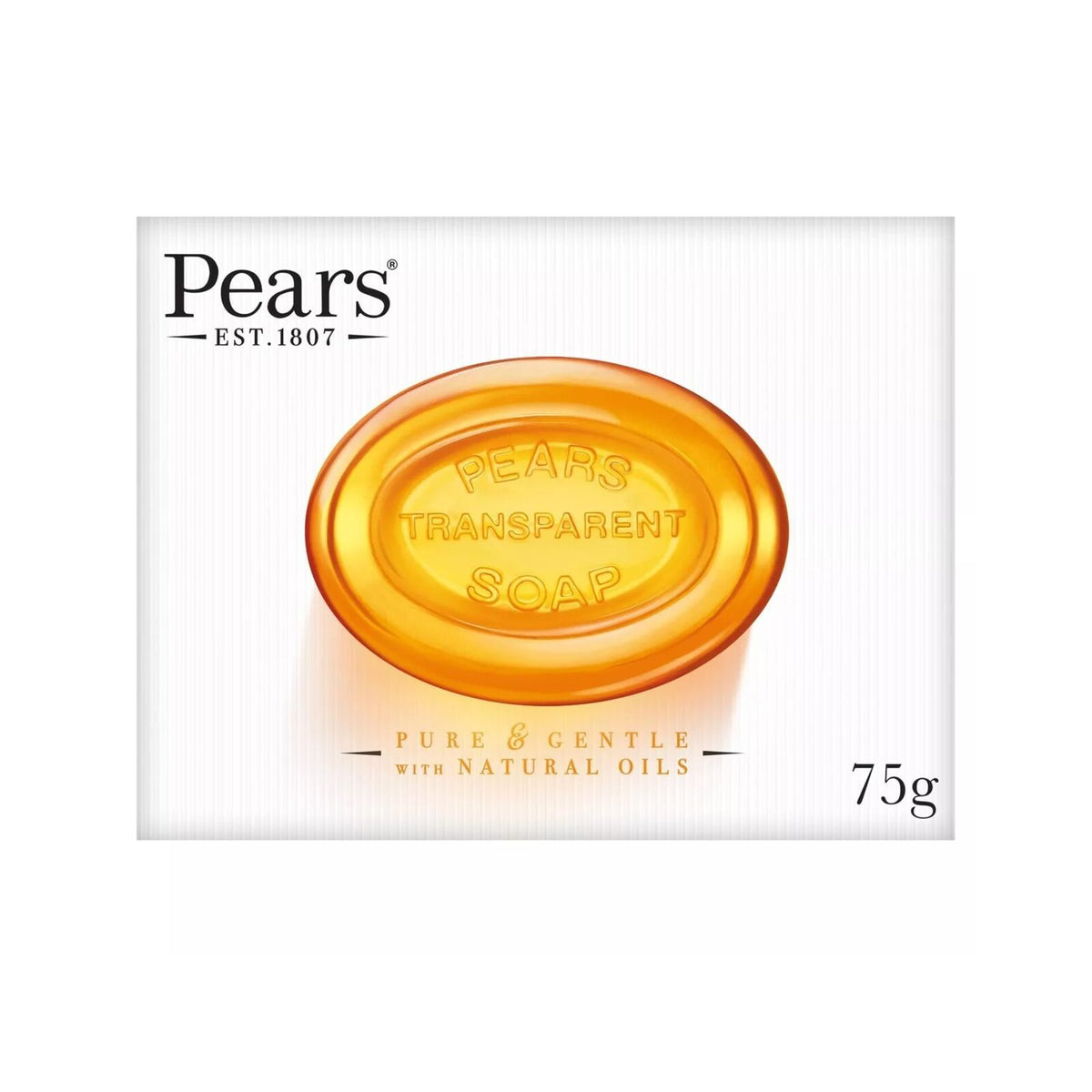 Pears Pure & Gentle Transparent Soap Bar Natural Oils 75g