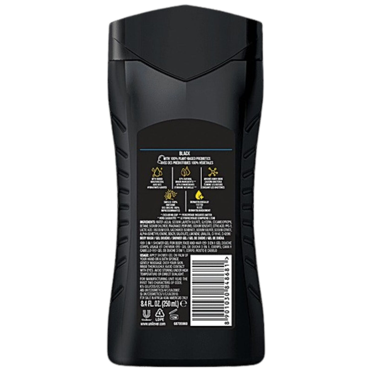 AXE Black 3-in-1 Body Face Hair Wash for Men – Frozen Pear & Cedarwood – 250mL