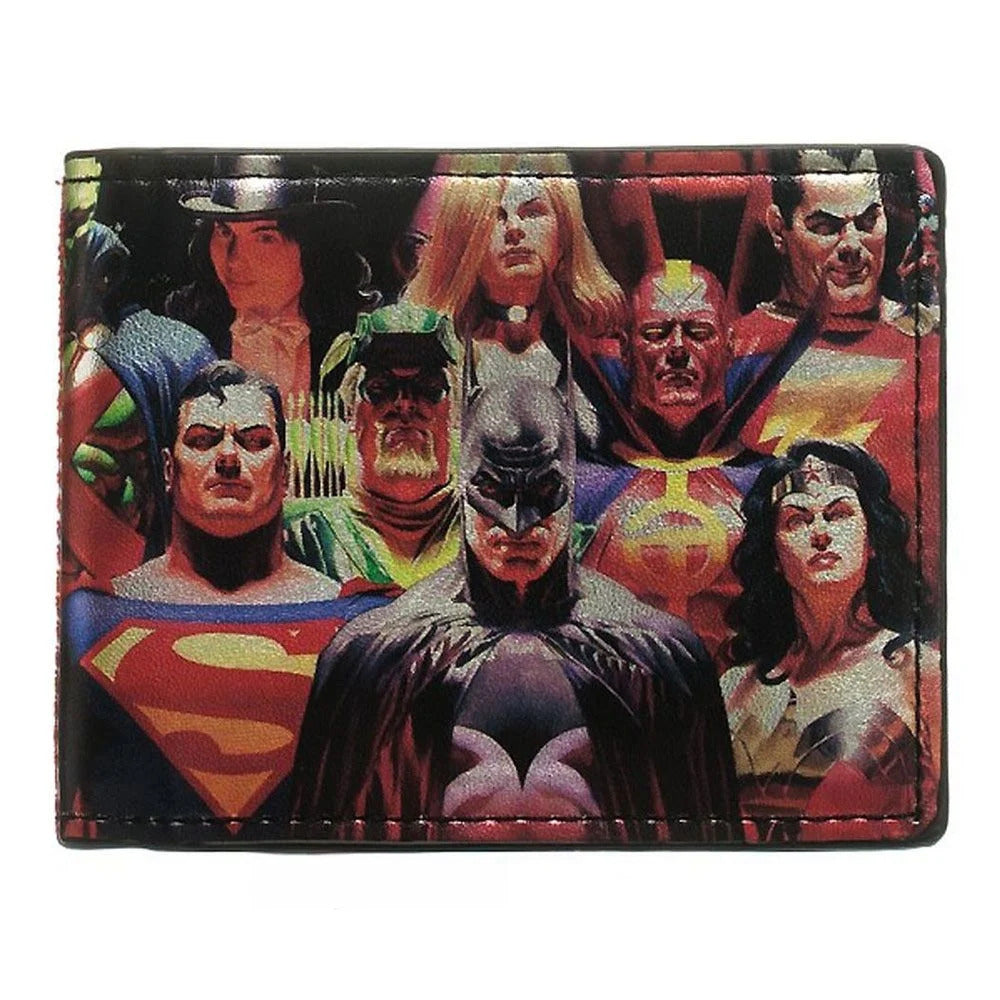 DC Comics Heroes vs Villains Mens Bifold Wallet - Officially Licensed