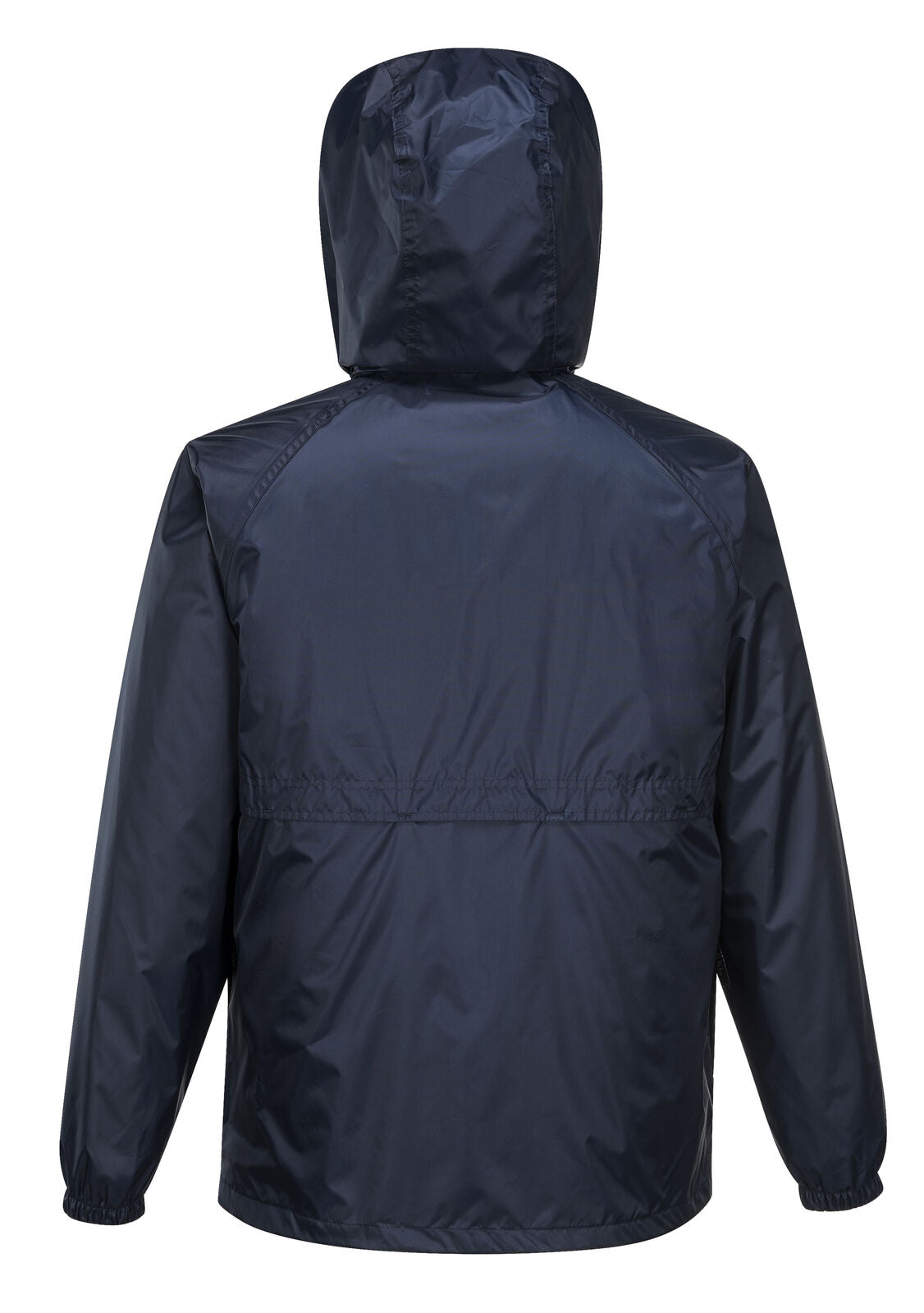 Huski Stratus Mens Waterproof Rain Jacket w/Concealed Hood (Windproof & Packable) - Navy Blue