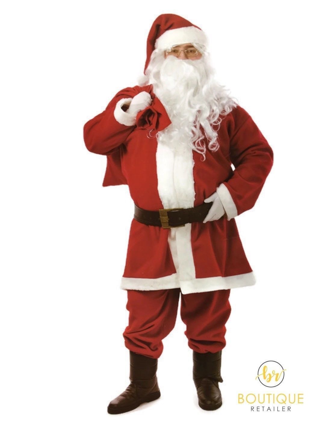 Adult Premium Luxury Santa Claus Costume Suit - Father Christmas (Xmas Party)