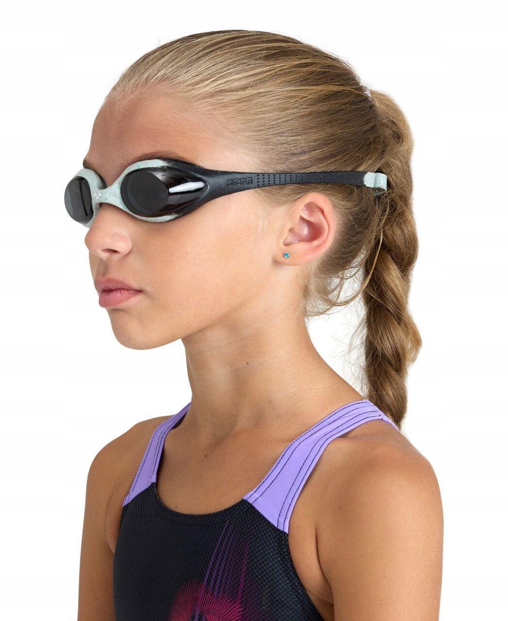 Arena Spider Junior Swimming Goggles in Smoke/Grey/Black – Ages 6–12