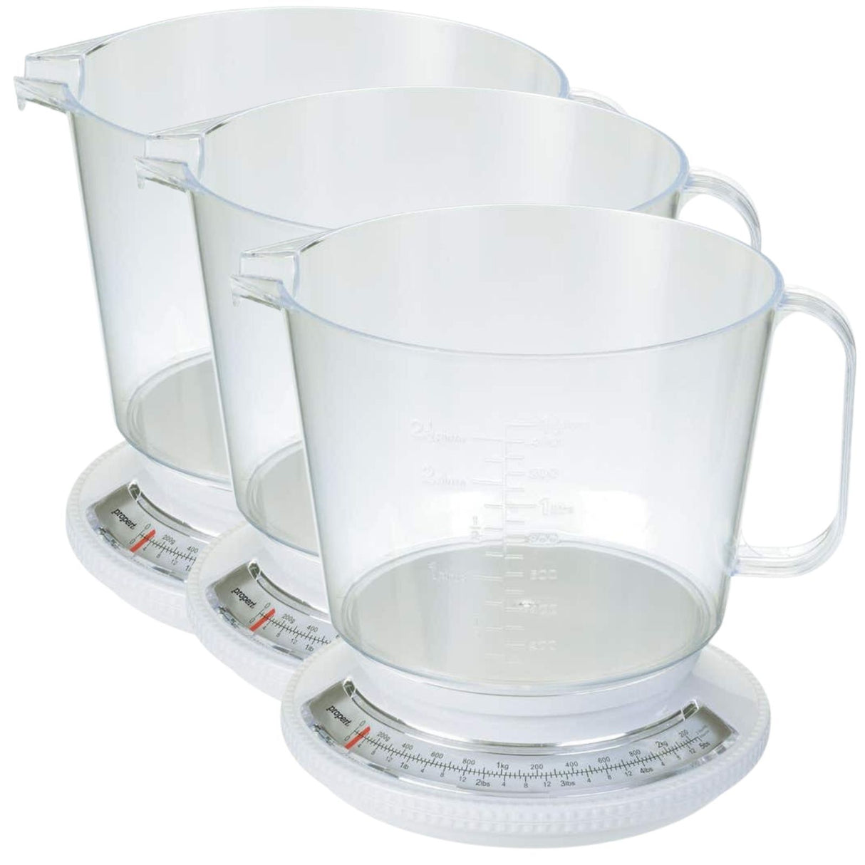 3x Propert 2.2kg Kitchen Scale with Jug Dishwasher Safe Scales