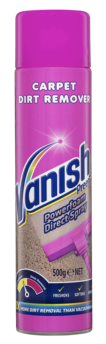 Vanish Preen Carpet Dirt Remover Powerfoam Direct Spray Large Area Cleaner 500g