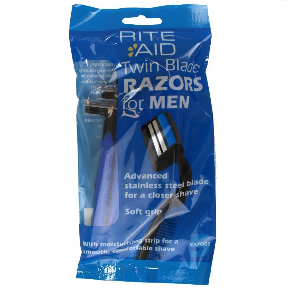Rite Aid Mens Twin Blade Razors Advanced Stainless Steel - Soft Grip (5 Pack)