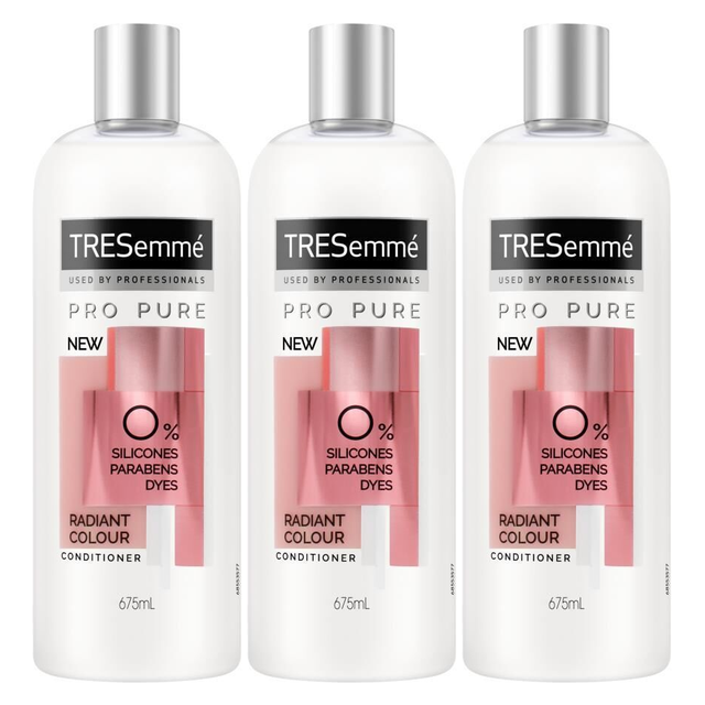 3x TRESemmé 675ml Radiant Colour Conditioner (Pack)