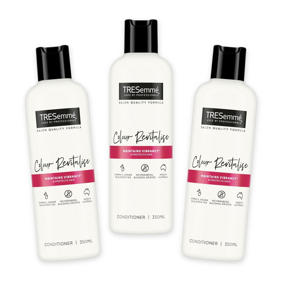 3x TRESemmé Colour Revital Hair Conditioner Vitamin E Argan Oil 350ml