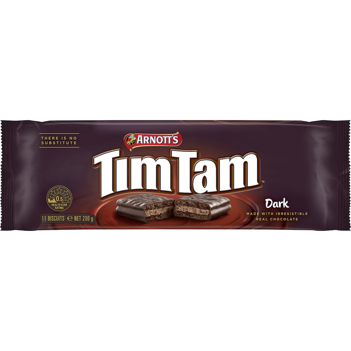 6x Arnott's Tim Tam Dark Chocolate Biscuits 200g - 1 Packet (Fresh Australian Batch)