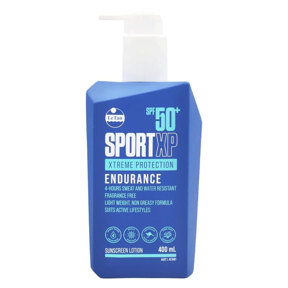 6x 400mL Le Tan Sport XP SPF50+ Sunscreen Lotion Bulk Pack - Xtreme Protection Endurance