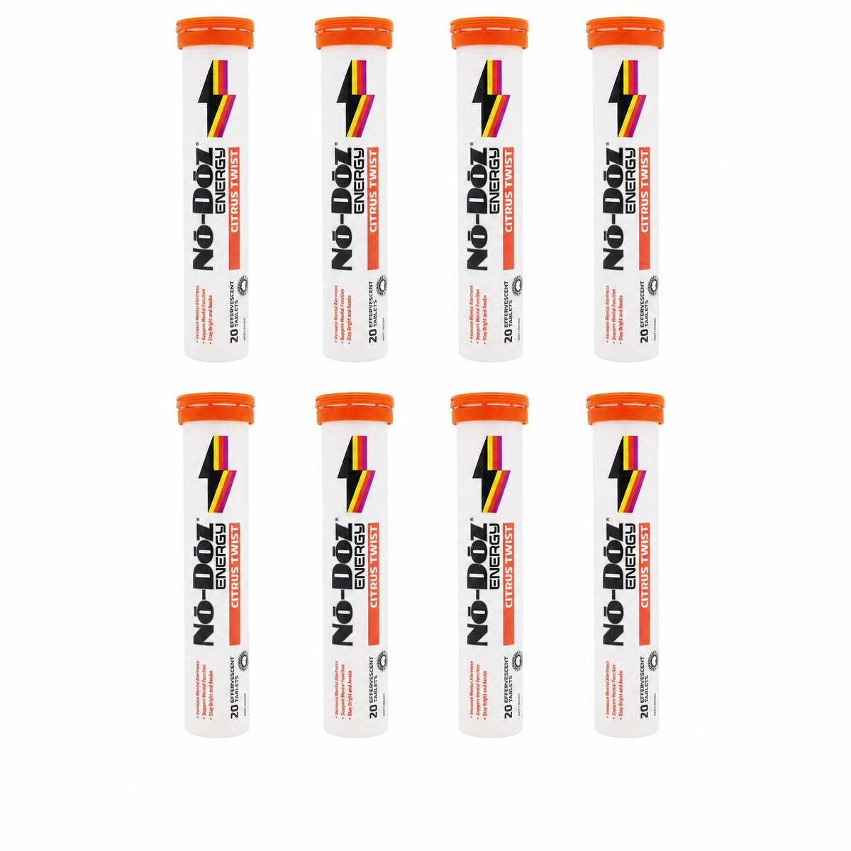 8x No Doz Effervescent Tablets Energy Citrus Twist 20 Pack