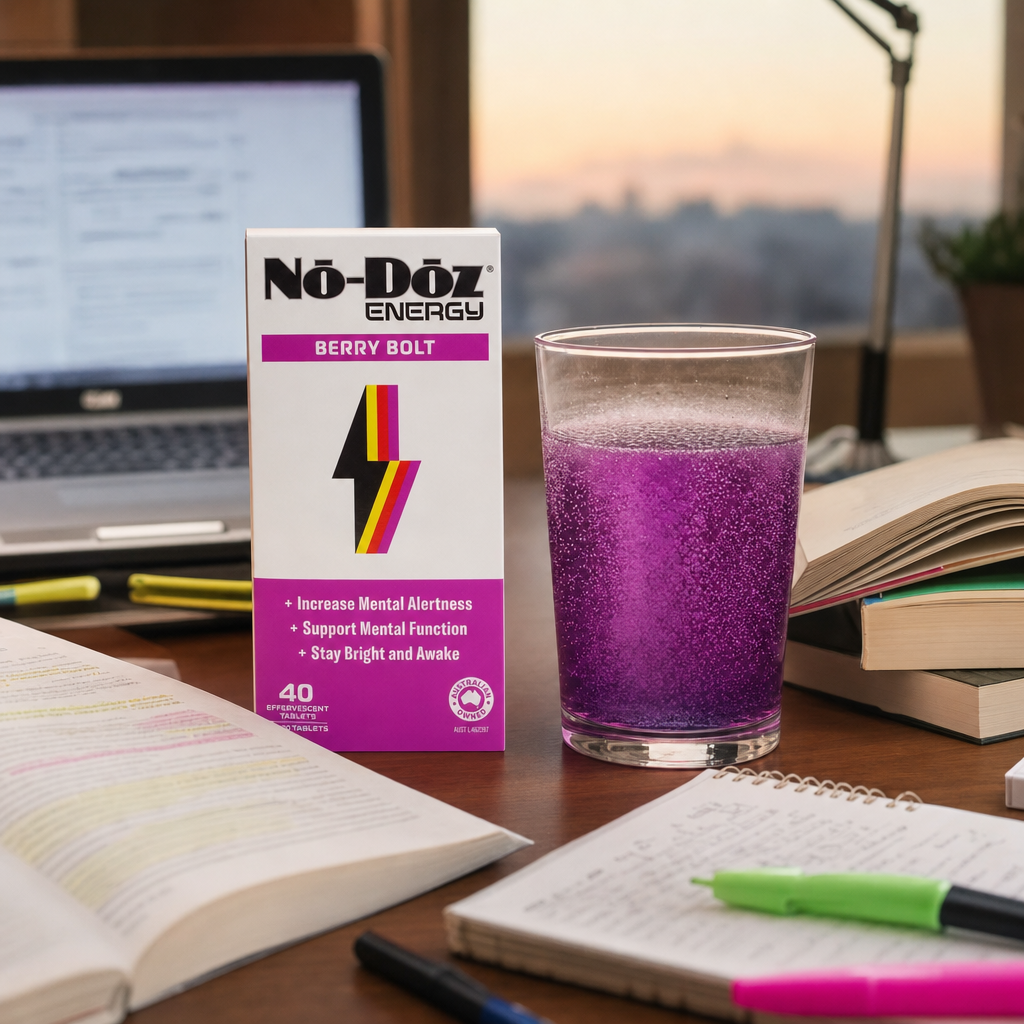 No Doz Effervescent Tablets Energy Berry Bolt 40 Pack (2x20pk)