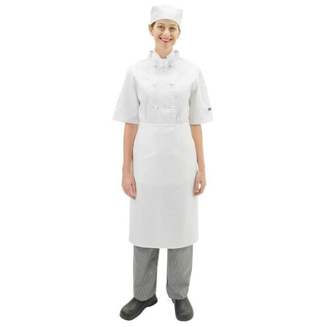 Pro Chef 3/4 Waist Apron - White - No Pocket (86cm x 70cm)