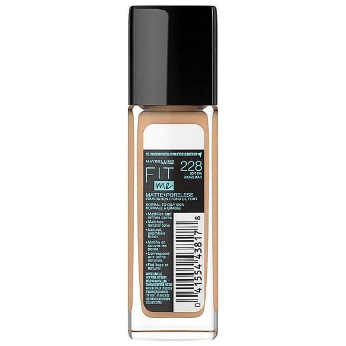 Maybelline Fit Me Matte + Poreless Foundation 30ml Matte Finish - Soft Tan 228
