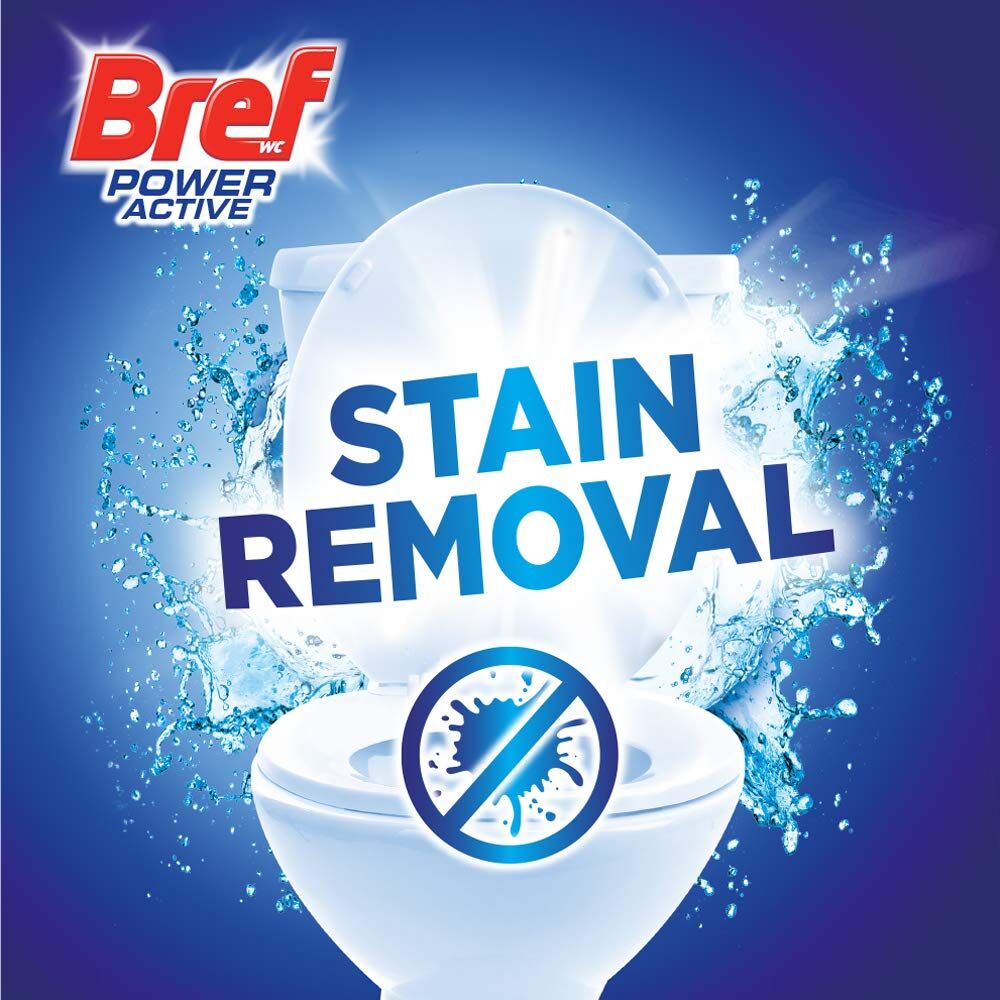 Bref Power Active Toilet Rim Block Cleaner 4 Function 2x50g in Flower Blossom
