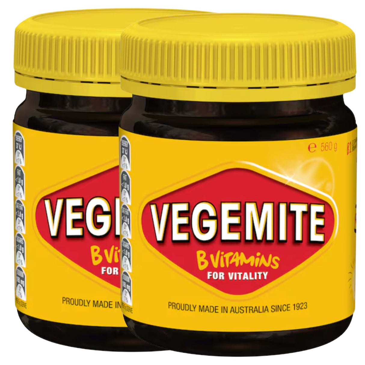 2x Vegemite Australian Spread 560g Fresh Batch - Savoury Yeast Spread (1120g Total)
