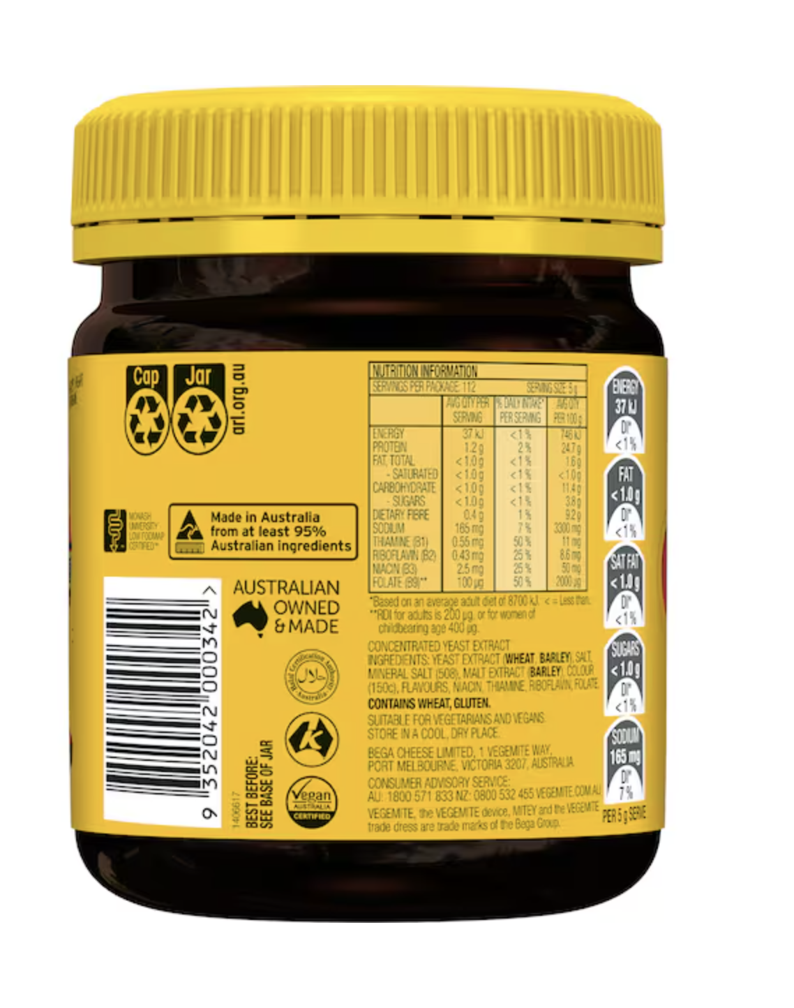 2x Vegemite Australian Spread 560g Fresh Batch - Savoury Yeast Spread (1120g Total)