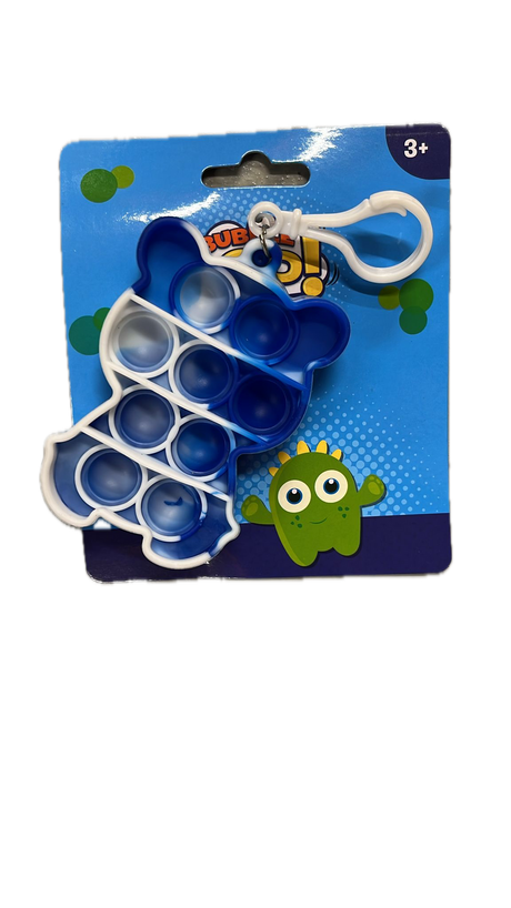 Push Bubble Pop It Fidget Keyring Squeeze Toy Sensory Silicone Stress Reliever