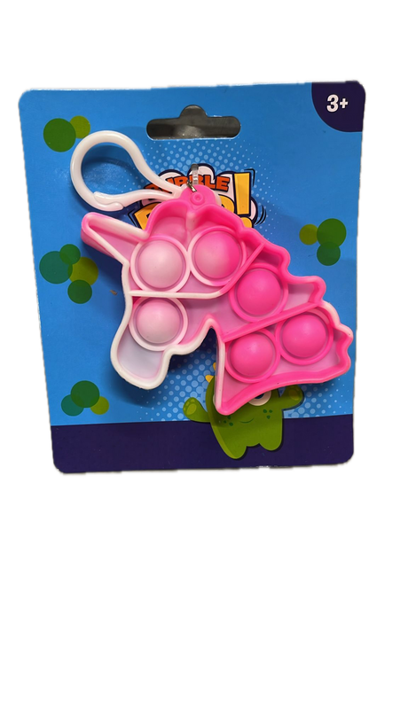 Push Bubble Pop It Fidget Keyring Squeeze Toy Sensory Silicone Stress Reliever