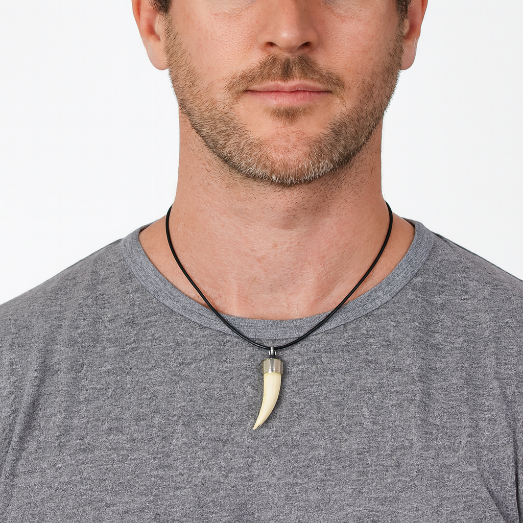 Saltwater Crocodile Tooth 50cm Necklace - Large Tooth (Made in Australia)