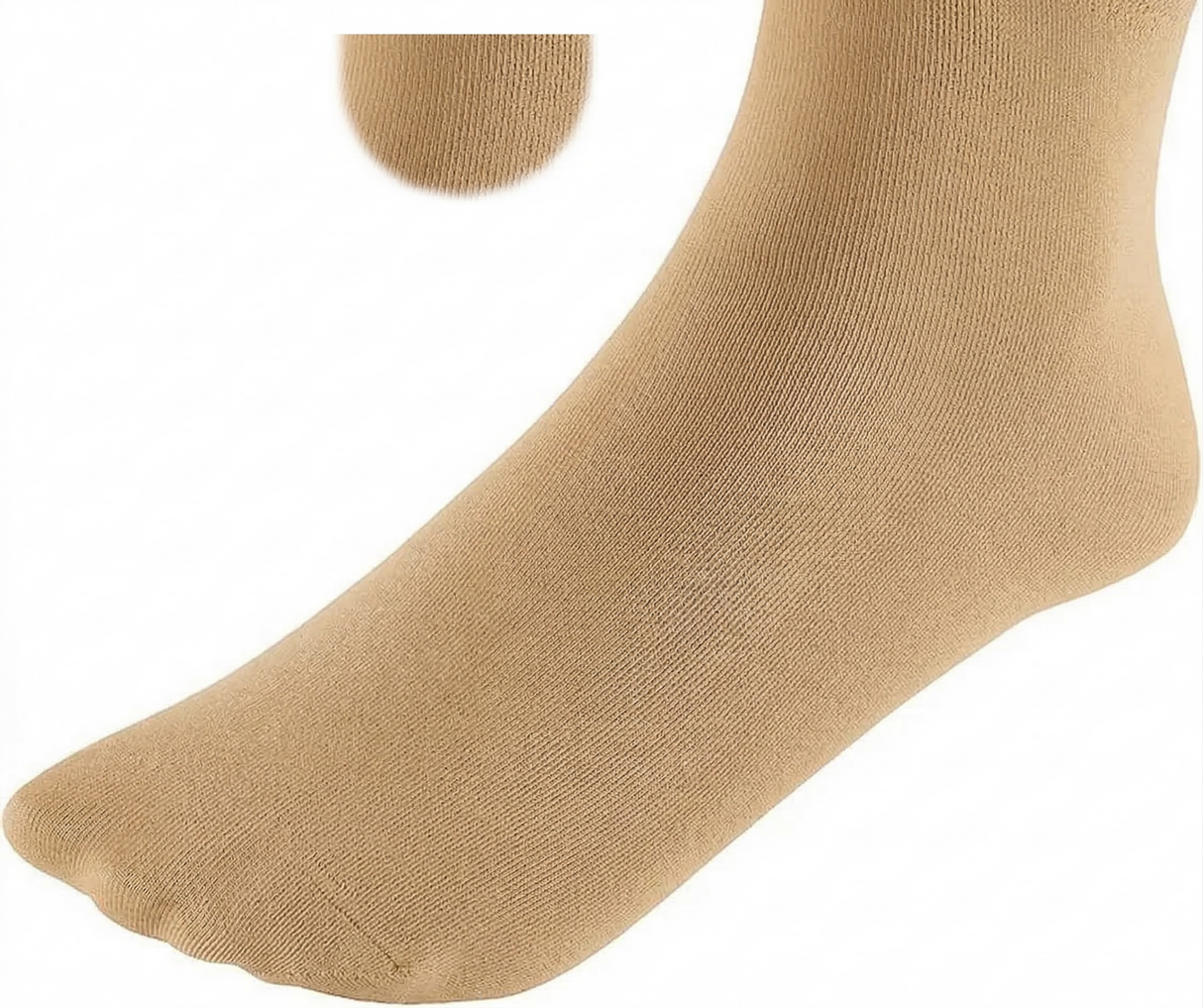 24x Womens Plain Beige Opaque Trouser Ankle Cut Socks (One Size, 2-8) - Bulk Pack