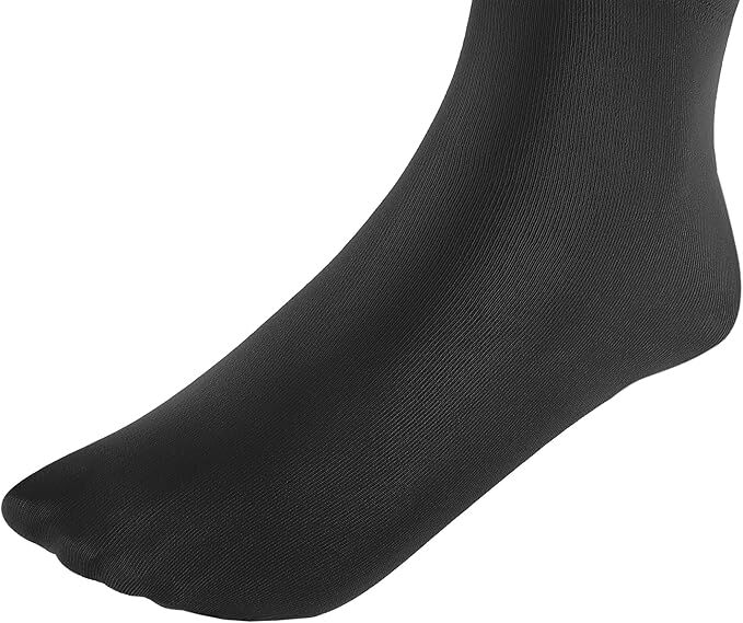 24x Womens Plain Black Opaque Trouser Ankle Cut Socks (One Size, 2-8) - Bulk Pack