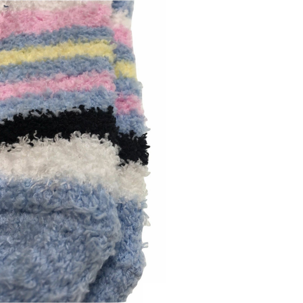 6 Pairs Womens Fuzzy Bed Socks Soft Fur Grip Fluffy Slipper Non Slip - One Size