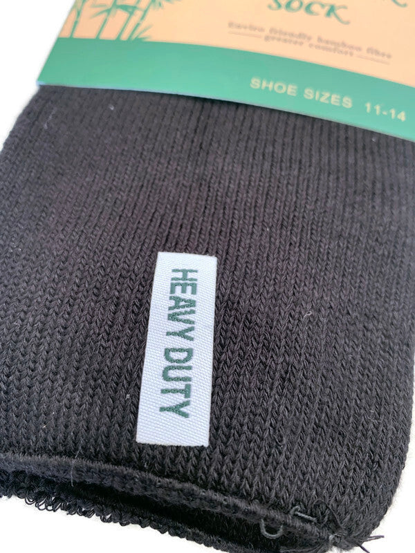 12 Pairs BAMBOO OUTDOOR SOCKS Mens Heavy Duty Thick Work Socks Cushion