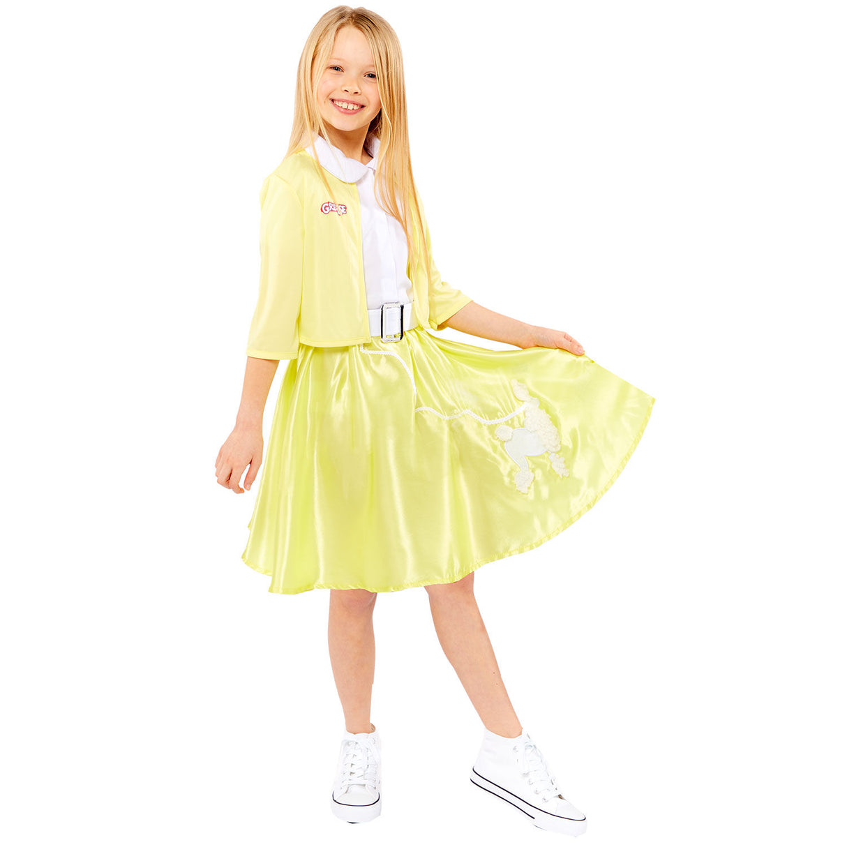 Sandy Grease Yellow Dress Summer Nights - Girls Party Costume - 10-12 Years (Officially Licensed)