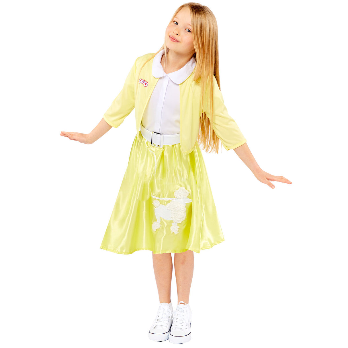 Sandy Grease Yellow Dress Summer Nights - Girls Party Costume - 10-12 Years (Officially Licensed)