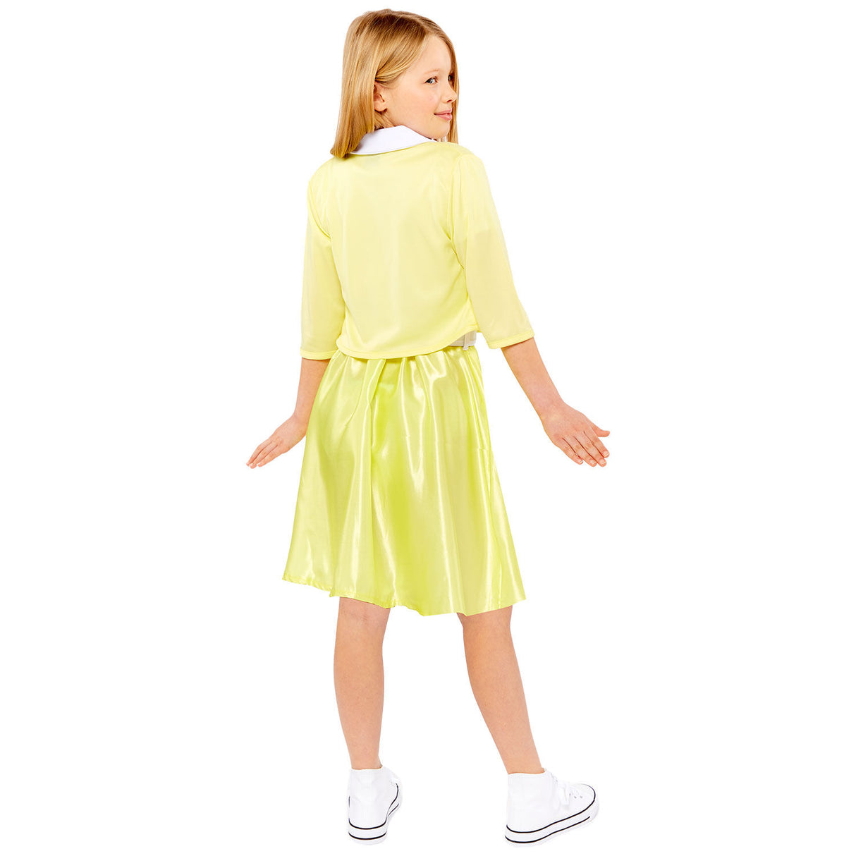 Sandy Grease Yellow Dress Summer Nights - Girls Party Costume - 10-12 Years (Officially Licensed)