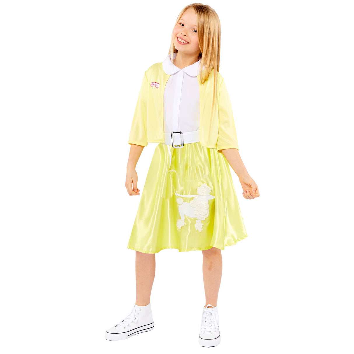 Sandy Grease Yellow Dress Summer Nights - Girls Party Costume - 10-12 Years (Officially Licensed)