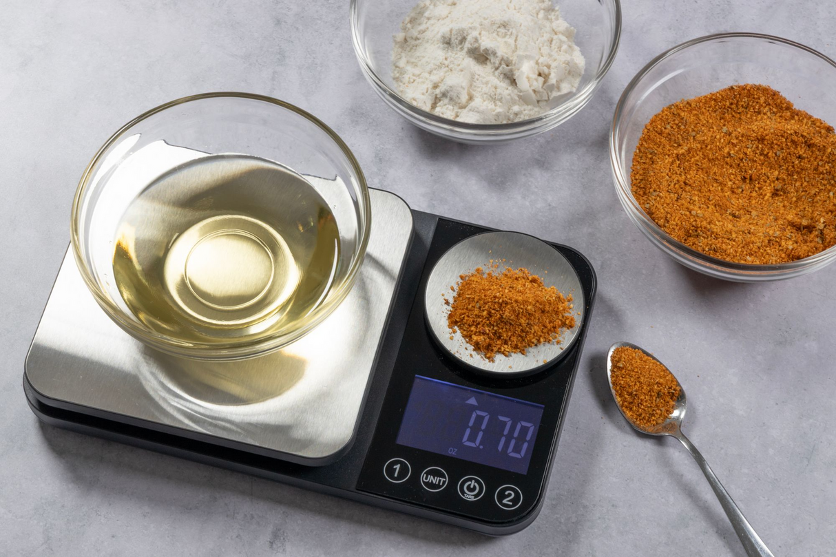 Cuisena 2-in-1 5kg Kitchen Scale with Dual Stainless Steel Platforms in Silver