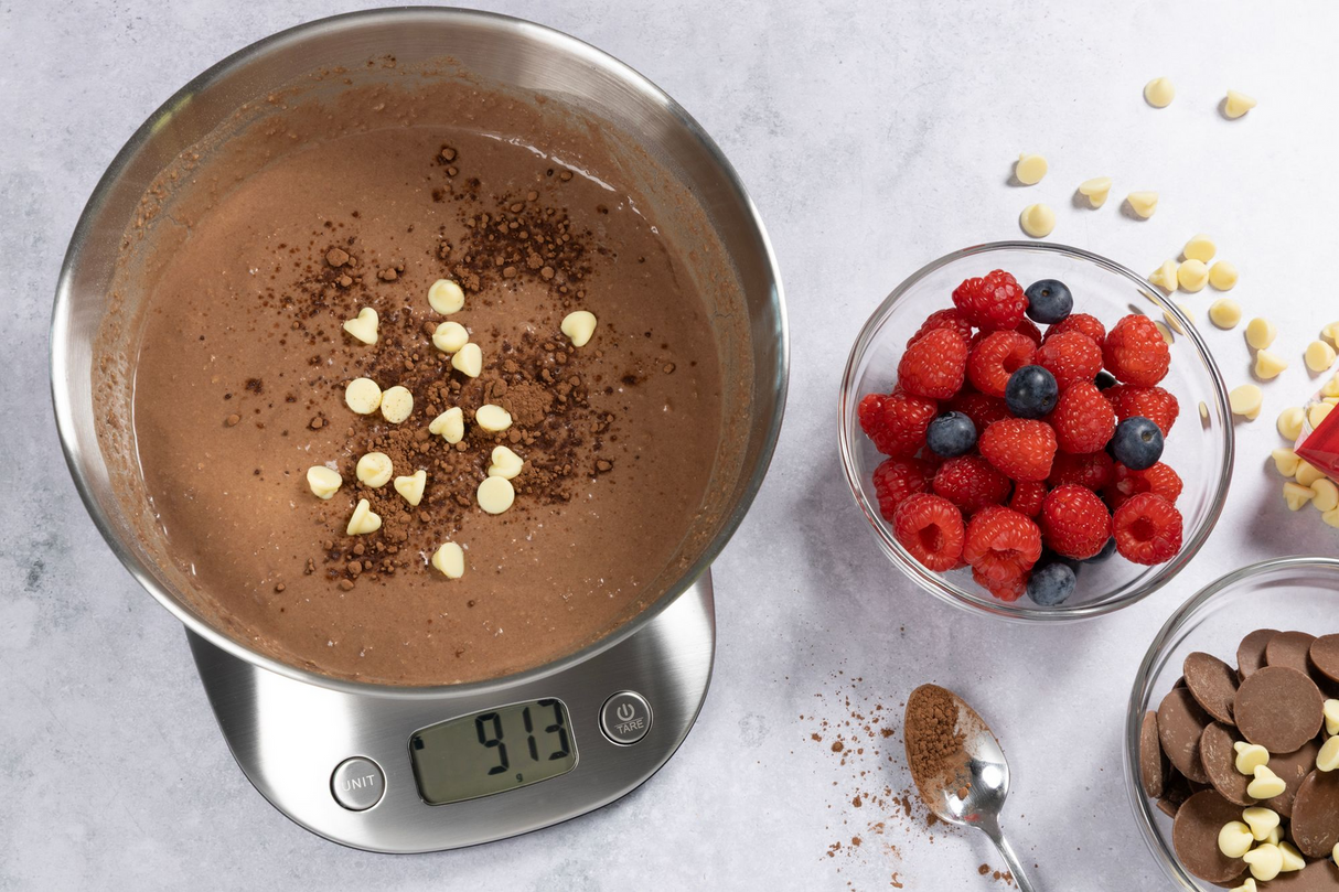 Cuisena 5kg Kitchen Scale with Stainless Steel Bowl - Measures Dry & Wet Ingredients