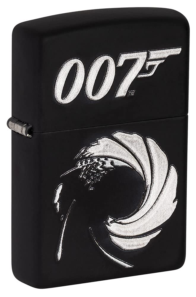 Zippo James Bond 007 Lighter in Black Matte (Made in USA) - Officially Licensed