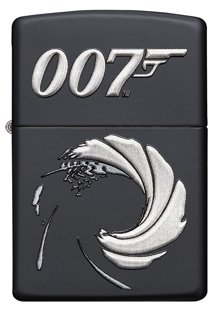 Zippo James Bond 007 Lighter in Black Matte (Made in USA) - Officially Licensed