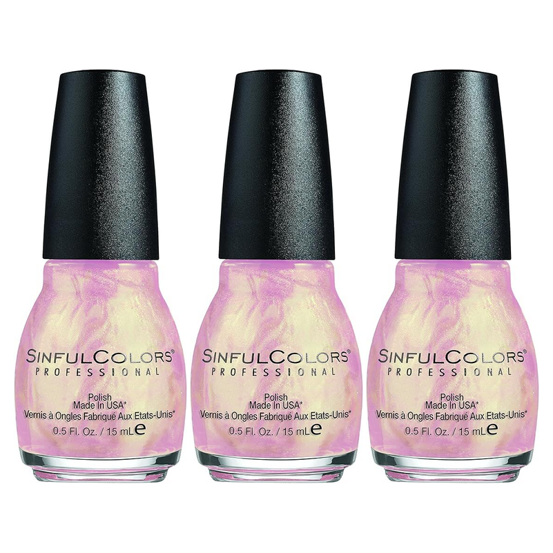 3x Sinful Colors 15ml Bold Colour Long Wearing Nail Polish Pack - 0858 You Just Wait