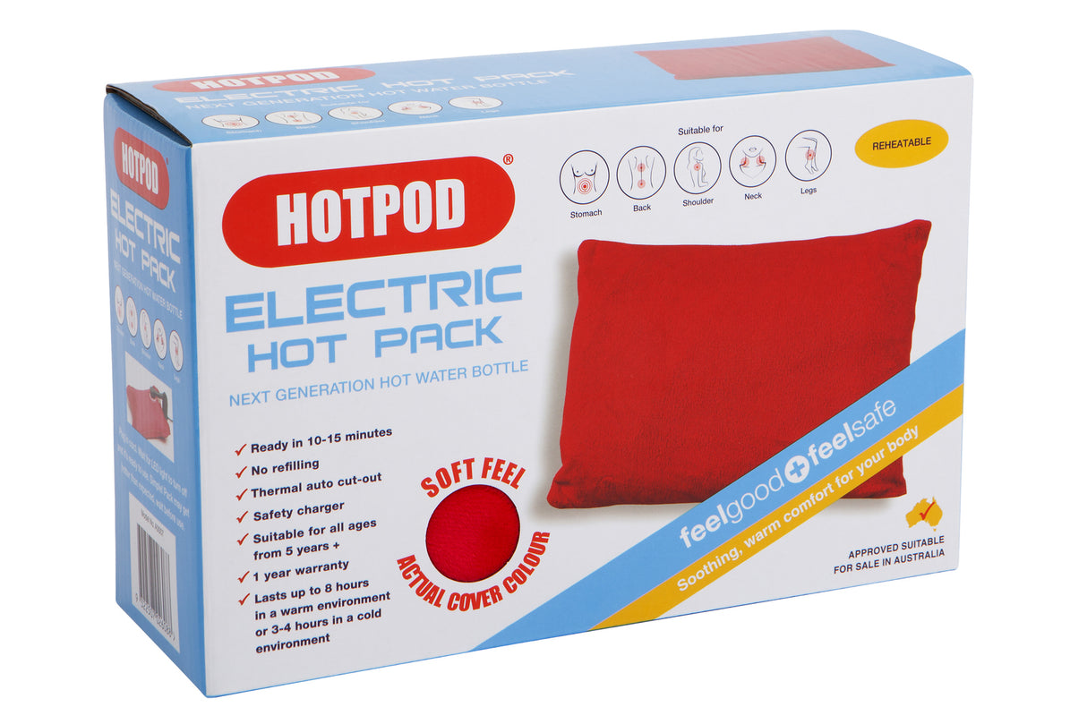 HOTPOD Electric Hot Pack Water Bottle Reheatable Pillow Pad