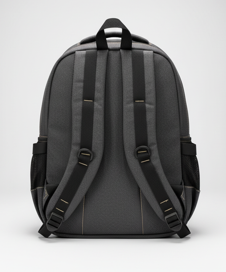 FIB Washed Canvas Backpack Bag in Black