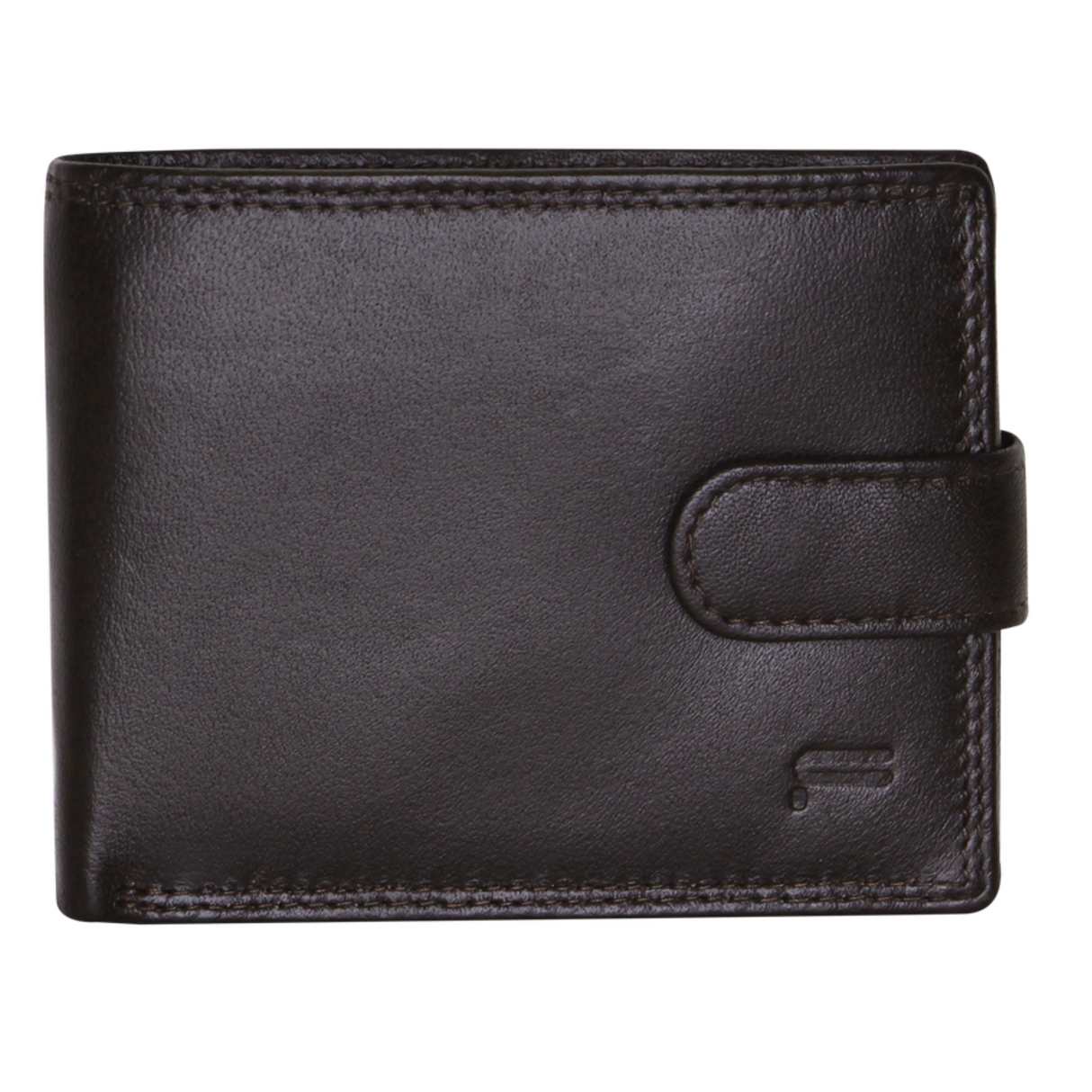 Futura Men's RFID Leather Coin Wallet with Buckle - Brown