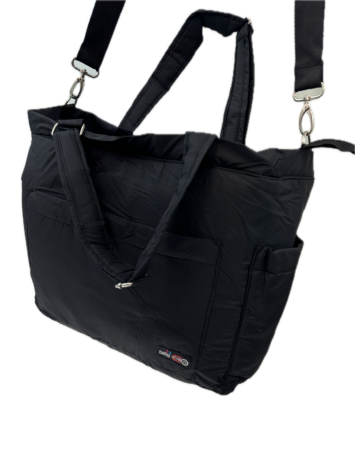 FIB Large Baby Nappy Bag Diaper Maternity Milk Mummy Changing Travel Tote - Black