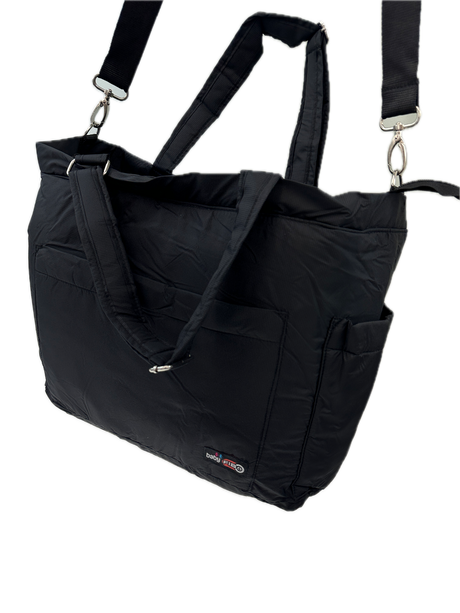 FIB Large Baby Nappy Bag Diaper Maternity Milk Mummy Changing Travel Tote - Black