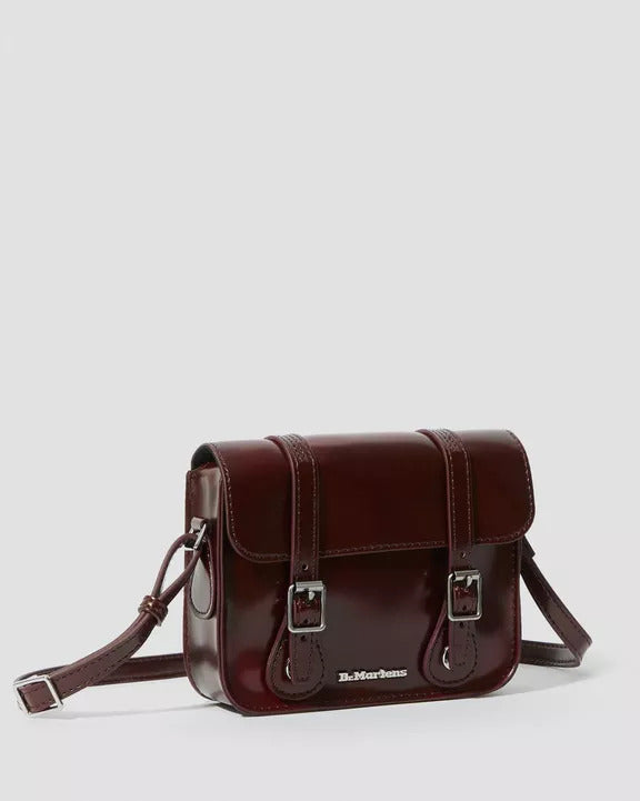 Dr Martens Womens Satchel Bag Vegan Crossbody 7 inch - Cherry Red