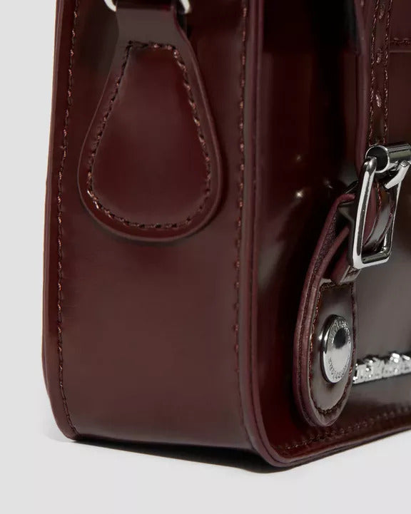 Dr Martens Womens Satchel Bag Vegan Crossbody 7 inch - Cherry Red