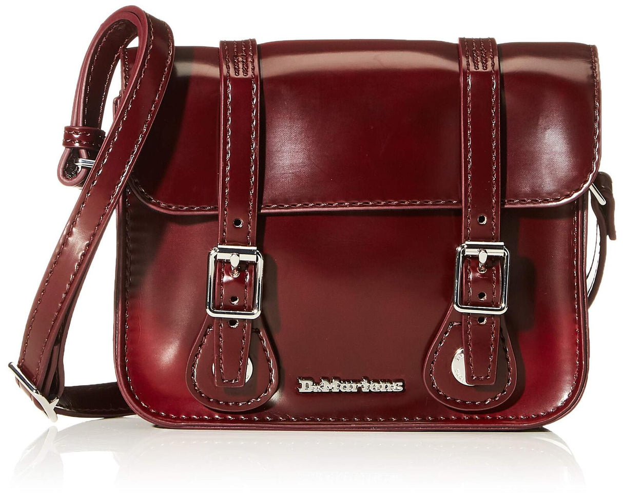 Dr Martens Womens Satchel Bag Vegan Crossbody 7 inch - Cherry Red