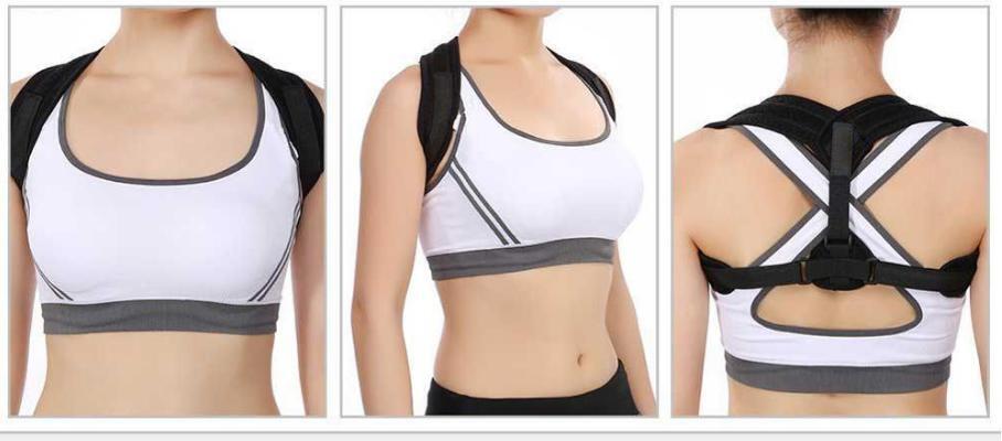 AXIGN Medical Posture Support Back Support Brace Corrector Strap Lumbar - Black