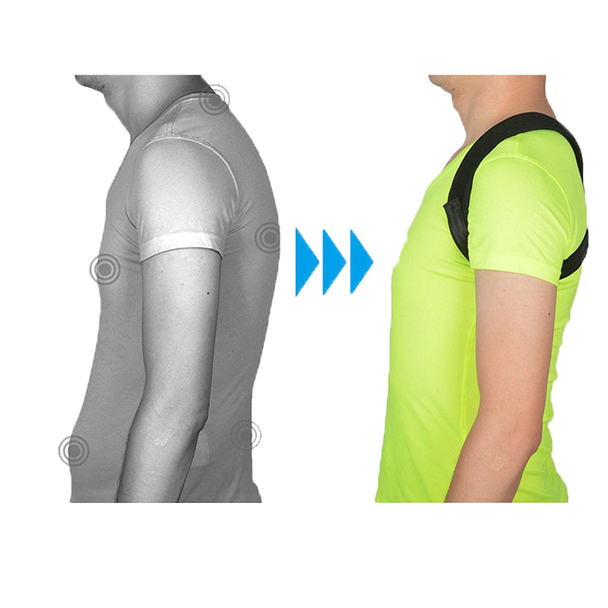 AXIGN Medical Posture Support Back Support Brace Corrector Strap Lumbar - Black