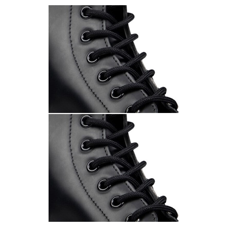 2x Dr. Martens 140cm Round Laces Pack - Black (8-10 Eye Boots)