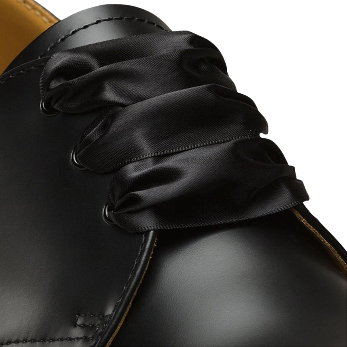 26" Satin Ribbon Laces Fits 3-Eye Dr. Martens Shoes Durable Stylish Pair - Black